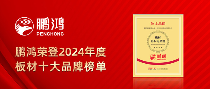 鸿运国际荣登2024年度板材十大品牌榜单